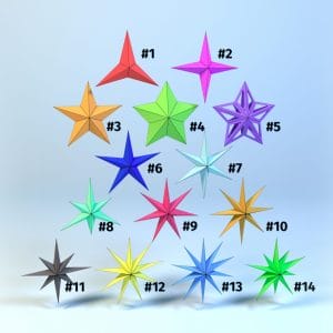 DIY Star #6 template Papercraft PDF