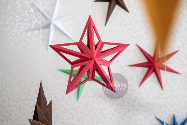 Paper Star Printable File DIY Star #1 template Papercraft PDF - Crealandia