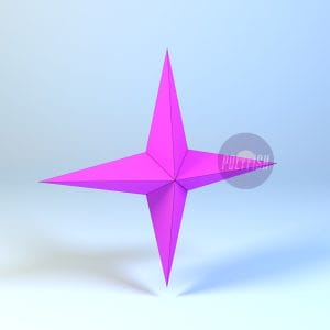 DIY Star #2 template Papercraft PDF