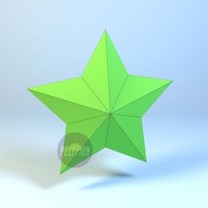 DIY Star #4 template Papercraft PDF