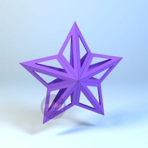 DIY Star #5 template Papercraft PDF