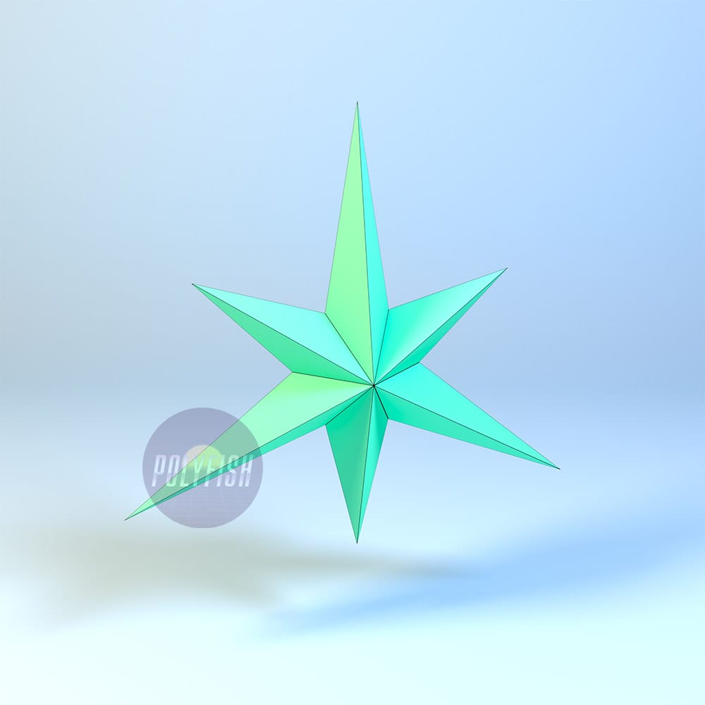 DIY Star #8 template Papercraft PDF