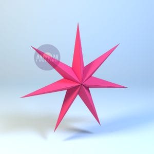 DIY Star #9 template Papercraft PDF