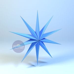 DIY Star #13 template Papercraft PDF