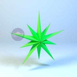DIY Star #14 template Papercraft PDF