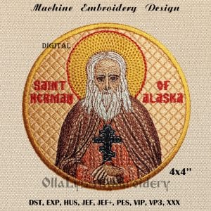 Saint Herman embroidery design