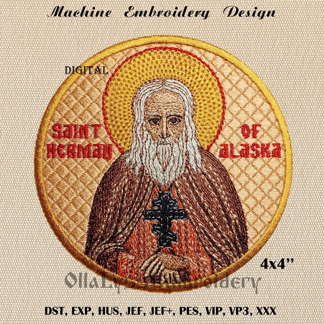 Saint Herman Of Alaska embroidery design 1 Saint Herman embroidery design