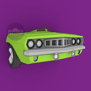 DIY Plymouth Barracuda template Papercraft PDF