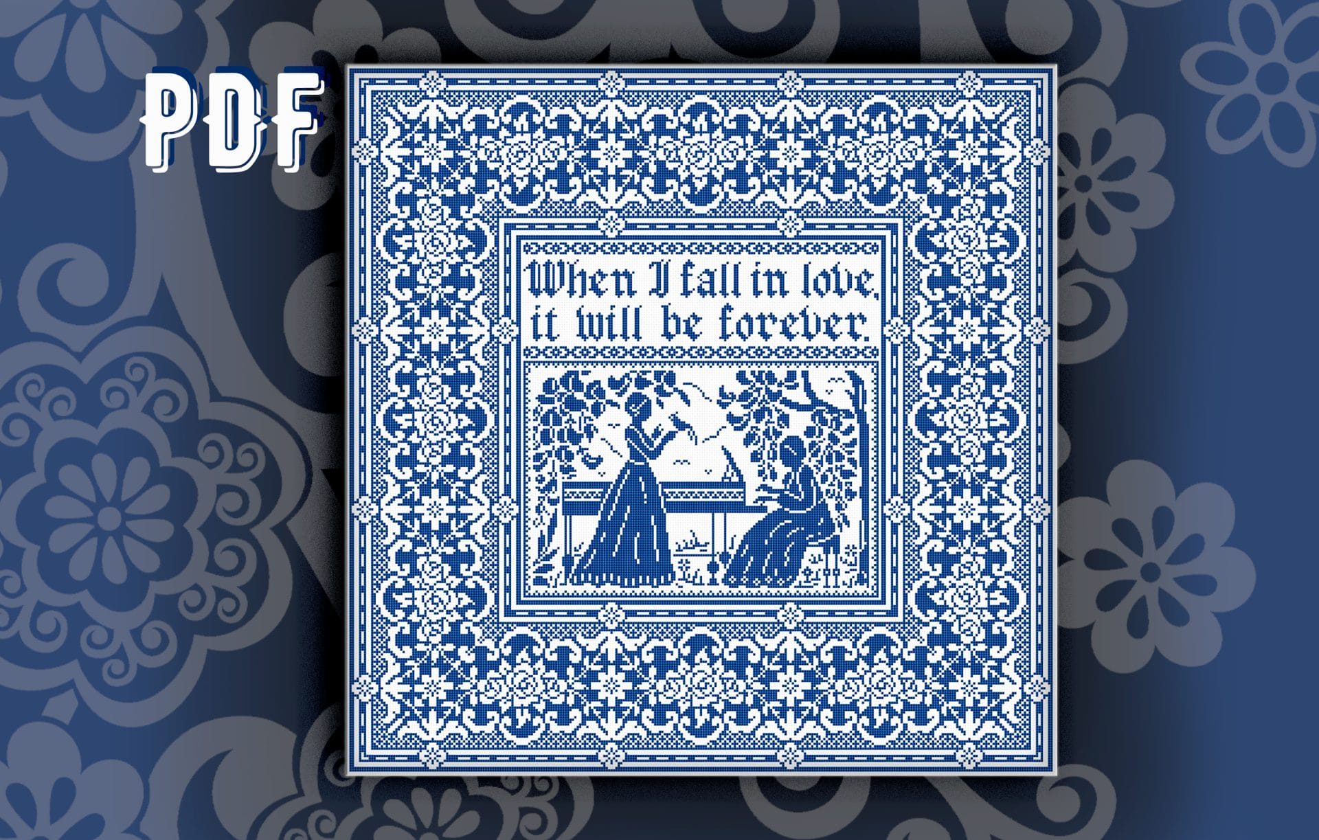 Cross stitch pattern Sense and Sensibility Sampler 1 Cross stitch pattern Sense and Sensibility Sampler