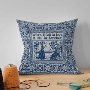 Embroidered pillow