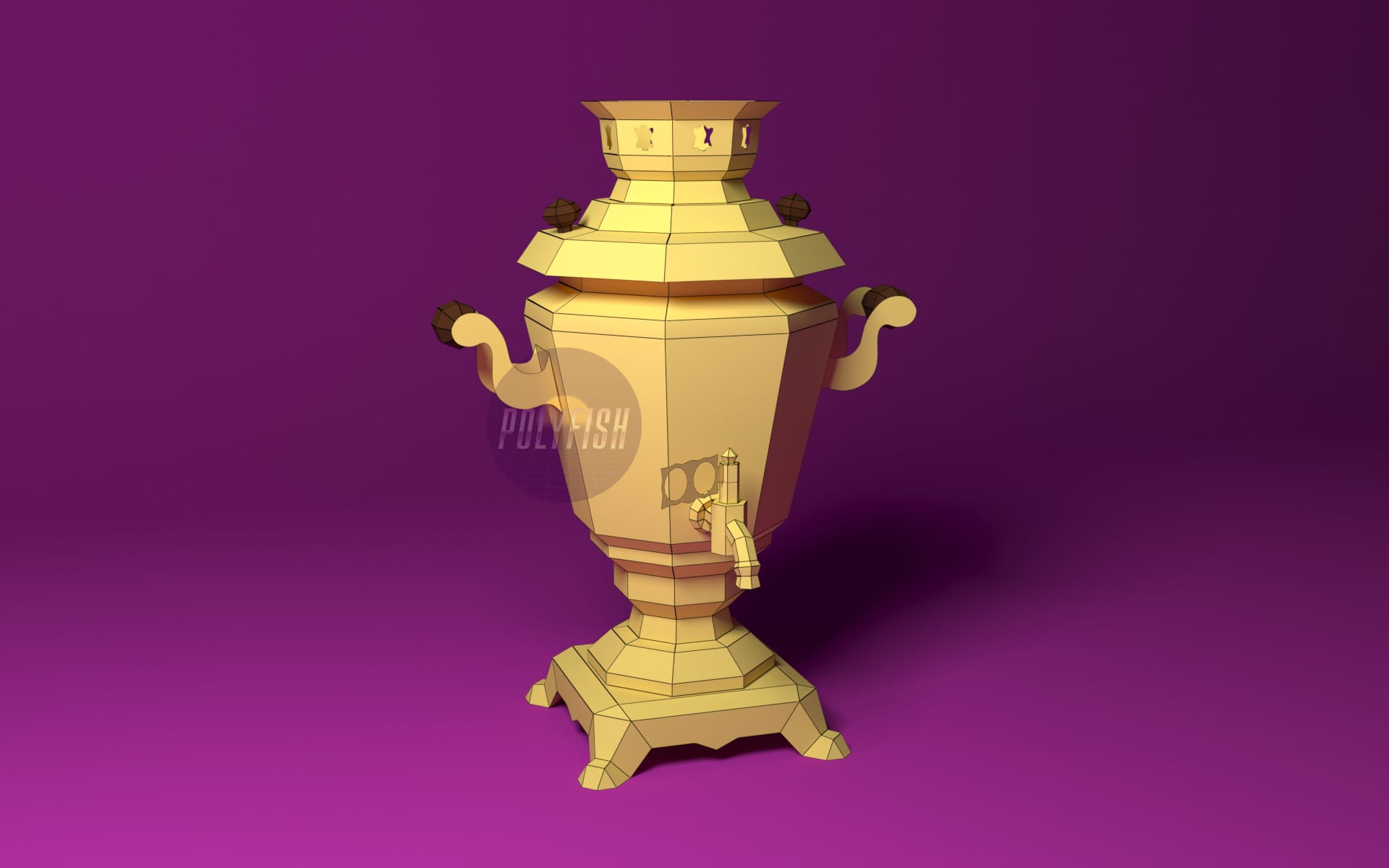 DIY Russian Samovar template Papercraft PDF 2 DIY Russian Samovar template Papercraft PDF - Image 2