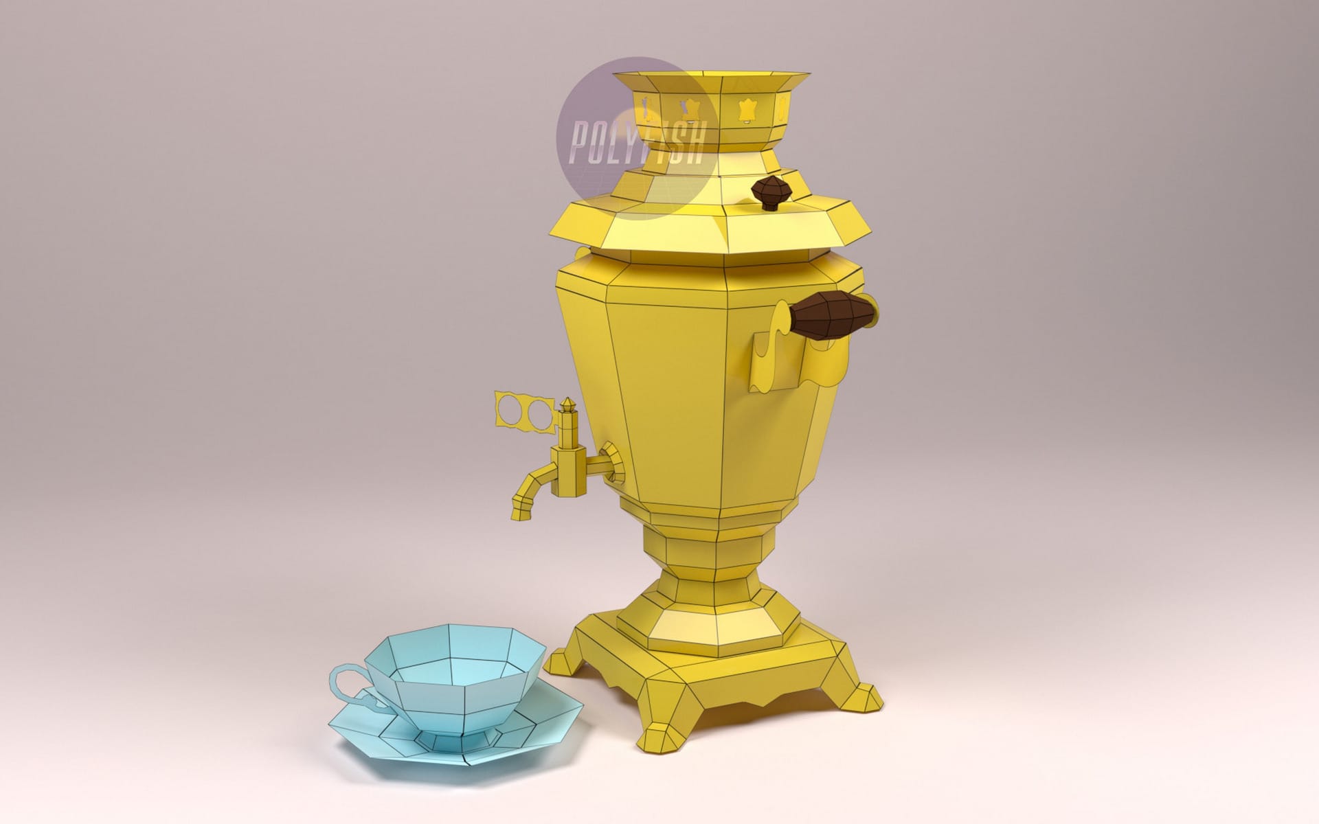 DIY Russian Samovar template Papercraft PDF 6 DIY Russian Samovar template Papercraft PDF - Image 6