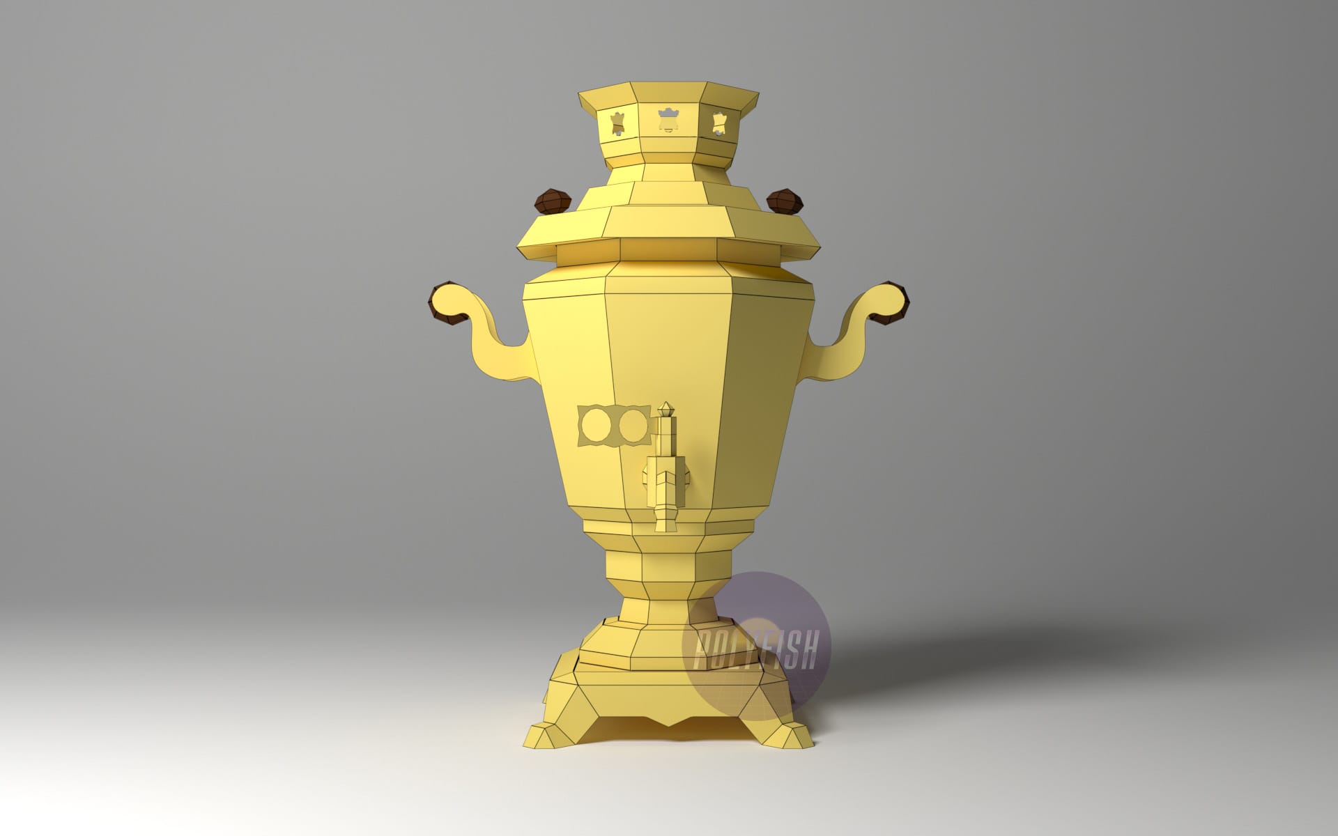 DIY Russian Samovar template Papercraft PDF 4 DIY Russian Samovar template Papercraft PDF - Image 4