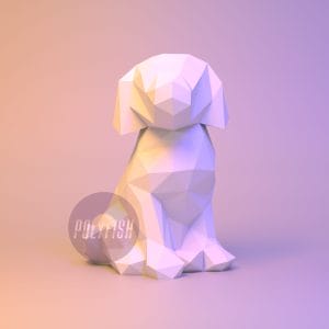 DIY Puppy template Papercraft PDF