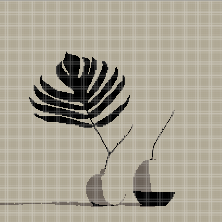 Two vases Cross Stitch Pattern PDF DMC 1 Two vases