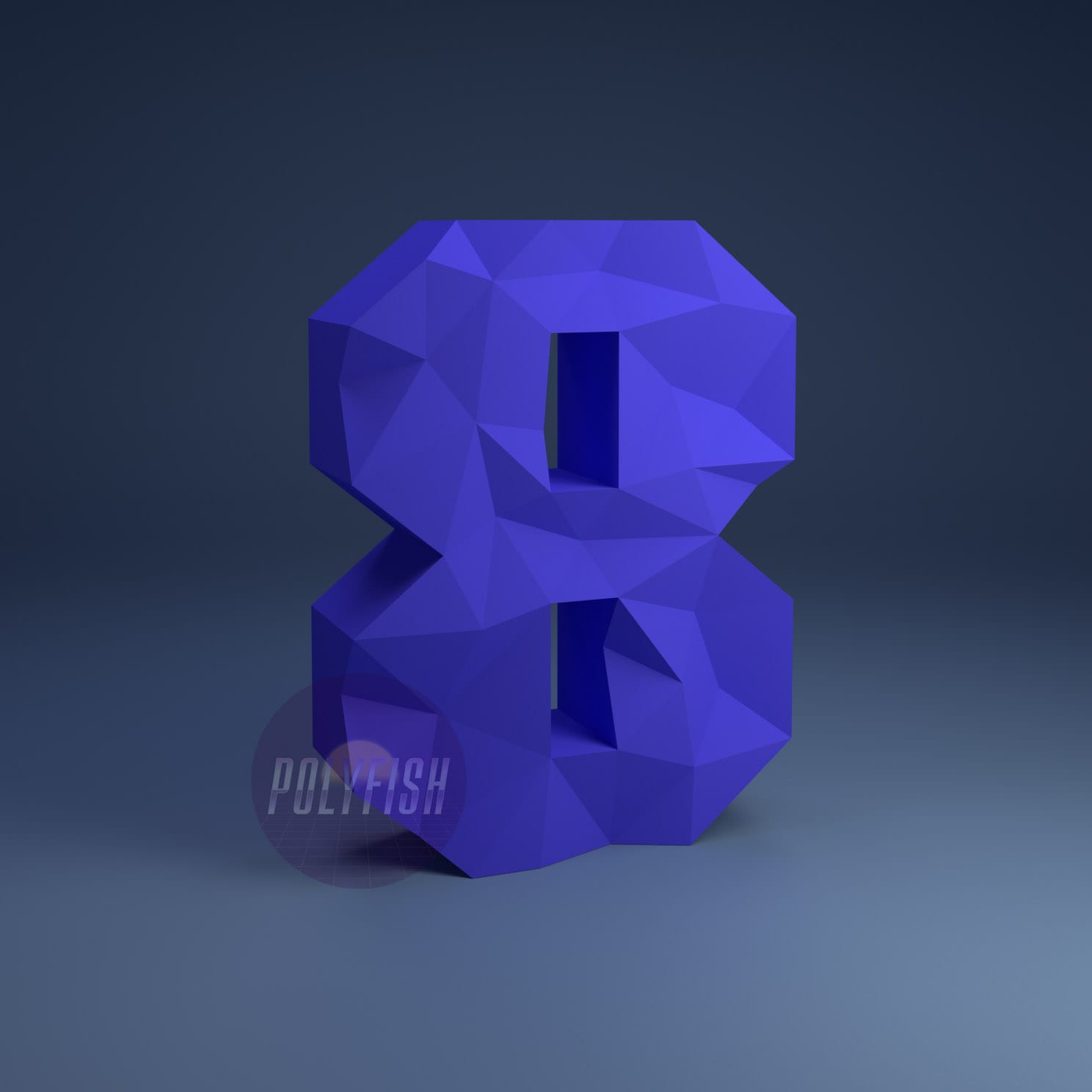 DIY Polygonal Digit 8 template Papercraft PDF 1 DIY Polygonal Digit 8 template Papercraft PDF