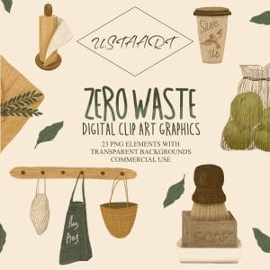 Zero waste clip art