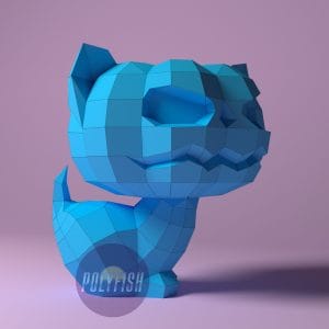 DIY Halloween Cat template Papercraft PDF