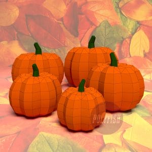 DIY Pumpkin Set template Papercraft PDF
