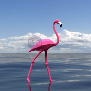 DIY Flamingo template Papercraft PDF