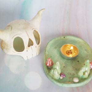 Skull Candle Plate