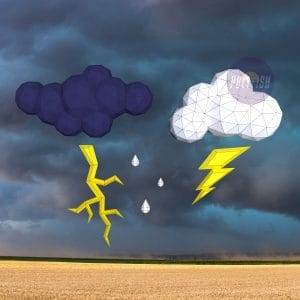 DIY Weather: Rain template Papercraft PDF
