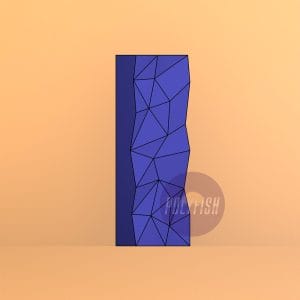 DIY Polygonal Letter I template Papercraft PDF