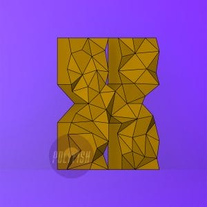 DIY Polygonal Letter X template Papercraft PDF