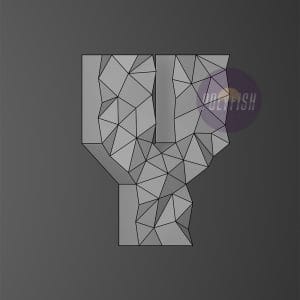 DIY Polygonal Letter Y template Papercraft PDF