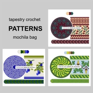 Crochet bag patterns, tapestry crochet technique - 96
