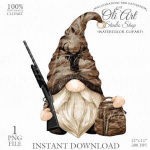 Gnome Hunter Clip Art. Gnome Graphics, Gnome Images.