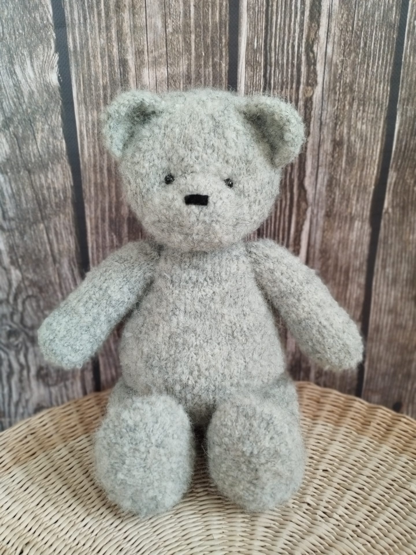Posing knitted Teddy bear, newborn props, posing toy