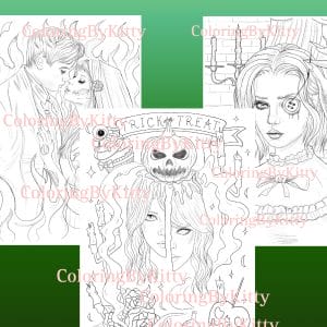 “Behind The Curtains part1” Pdf coloring book 10 coloring pages