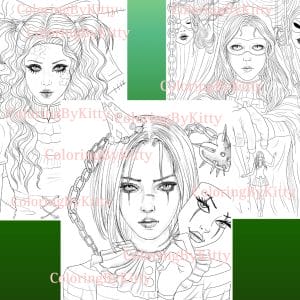 “Behind The Curtains part2” Pdf coloring book 10 coloring pages