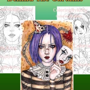 “Behind The Curtains part2” Pdf coloring book 10 coloring pages
