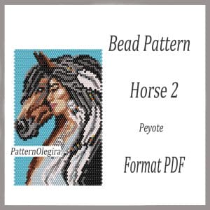 Horse 2 bead pattern Horse bead tapestry pattern Bead Horse patterns Olegirabeadpatterns