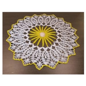 Crochet round doily flower pattern
