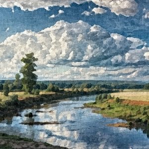 Painting - "River's Embrace"