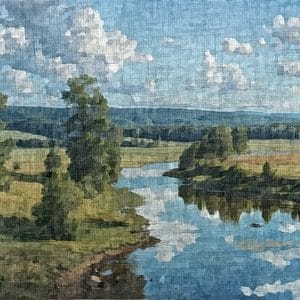 Painting "Serenity by the River"