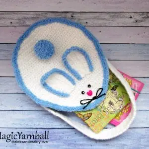 Crochet Easter bunny gift bag, pattern candy bag, bound by the shape of an egg, Instant Digital, format pdf, English