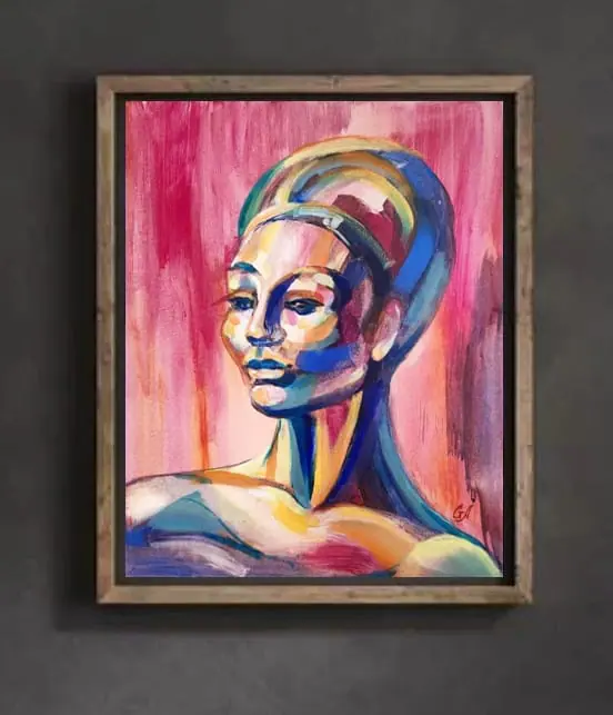 Portrait painting “Fuchsia”