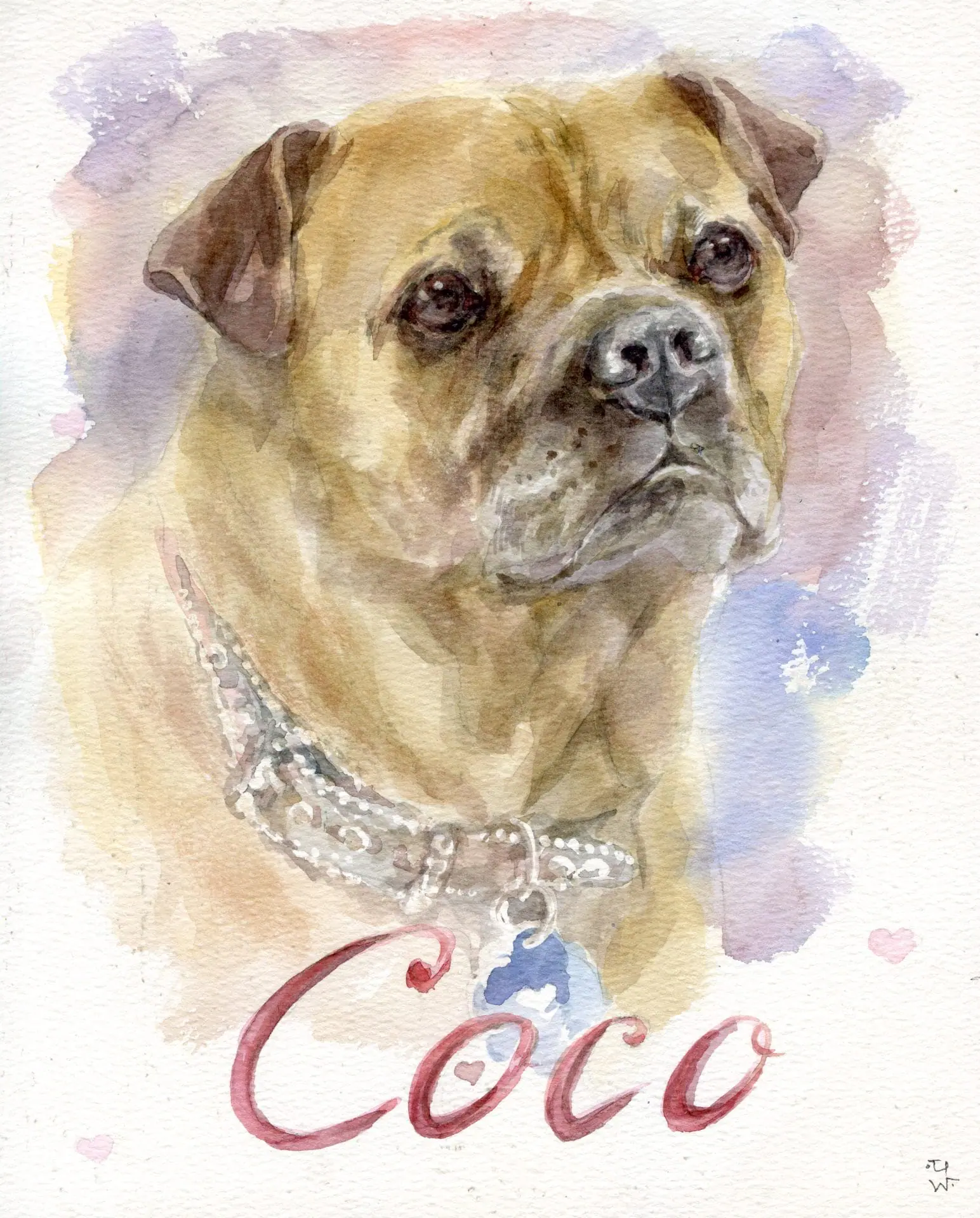 Sweet Coco Set Of 3 Portraits Watercolor Painting Commission