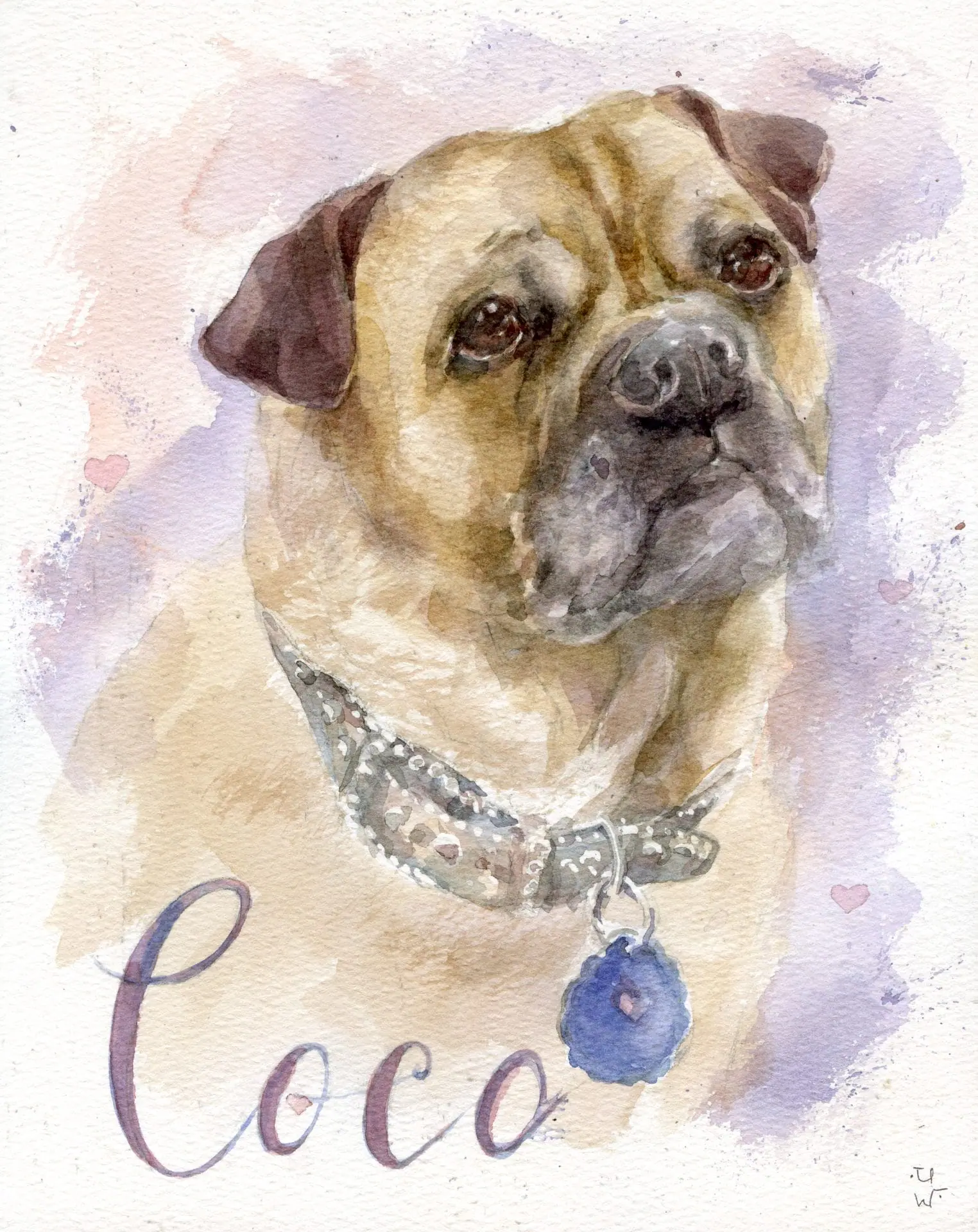 Sweet Coco Set Of 3 Portraits Watercolor Painting Commission