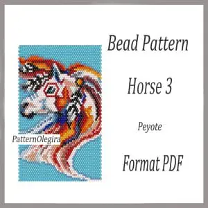 Horse 3 bead pattern Horse bead tapestry pattern Bead Horse patterns Olegirabeadpatterns