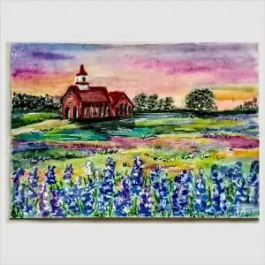 Texas Painting Texas Church Original Art