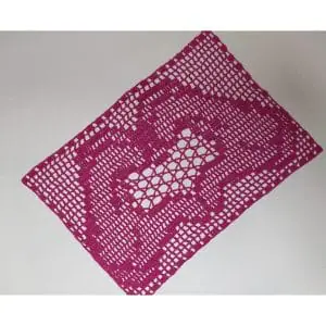 Crochet filet doily