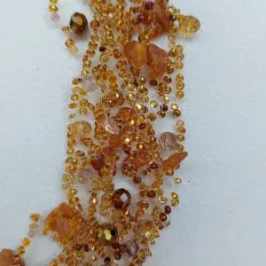 necklace of beads with amber