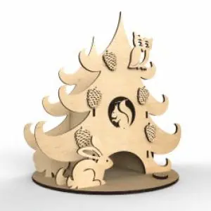 1 Successful Cnc Router Files Tea House - Christmas Tree Dxf Laser Cutting