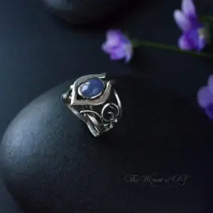 Elven ring with tanzanite in 925 sterling silver Magic Lavender