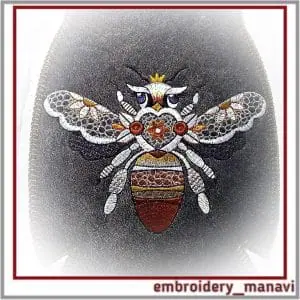 Machine embroidery design colored Fly 2 Embroidery Manavi 05